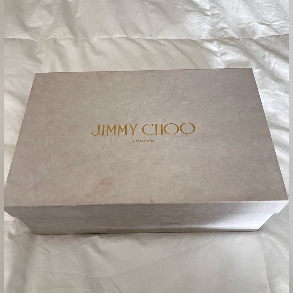Jimmy Choo Romy 60 Silver and Blue Ombré Glitter Pointy Toe Pumps $190 - Picture 11 of 13